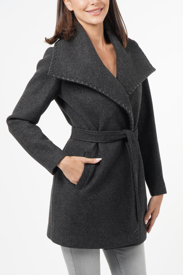 Love Token Esmeralda Drape Collar Coat